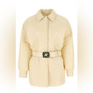Gucci Chevron Marmont Quilted Belted Jacket